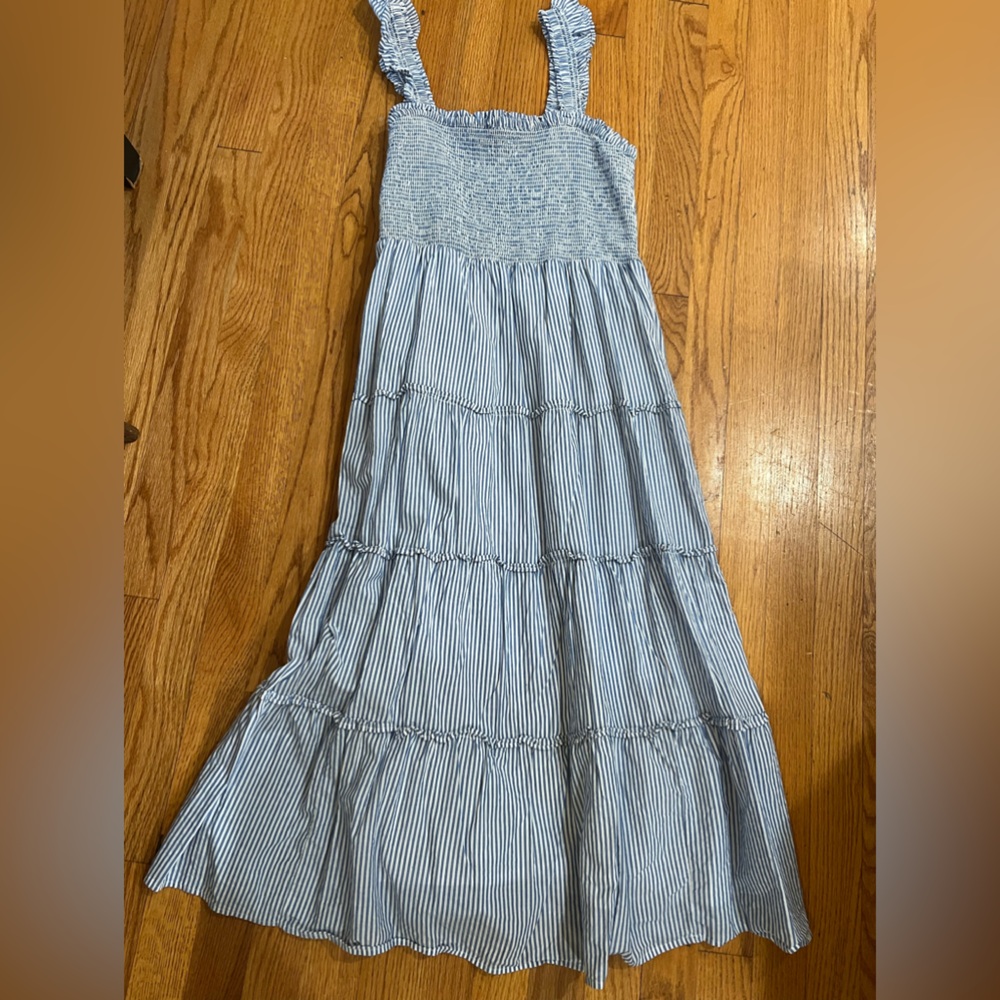 J. Crew Blue and White Striped dress